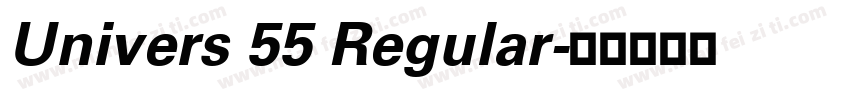 Univers 55 Regular字体转换